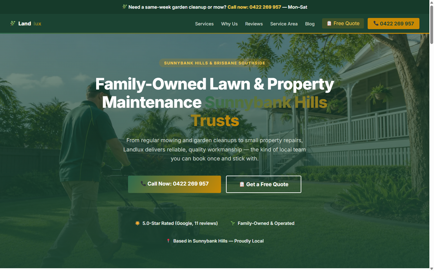 Landlux website built by aisharp